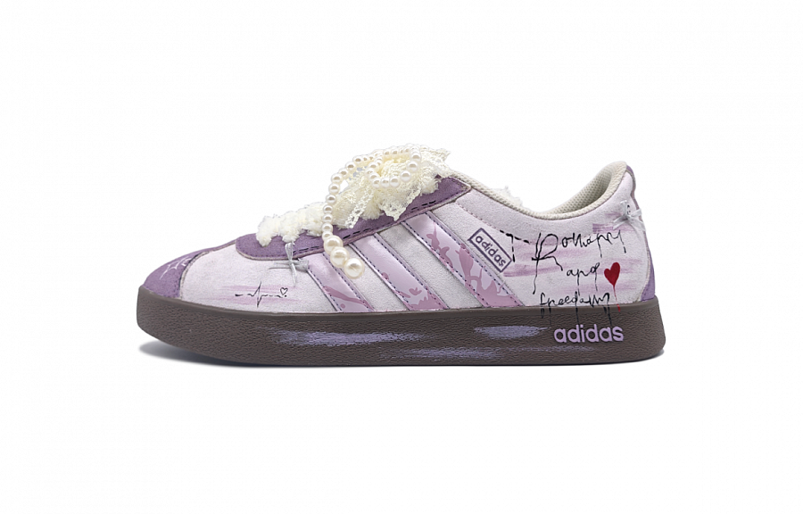 Adidas Neo VL Court Lifestyle Rose Mu Yu Anti Slip Wear Resistant Low Top Skateboard Shoes Unisex Purple купить в интернет-магазине Yoocart с быстрой доставкой по России.