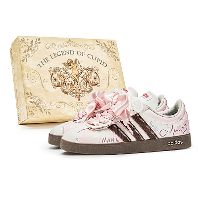 Adidas Neo VL Court 2.0 Skateboard Shoes Unisex Low Top Pink/Brown