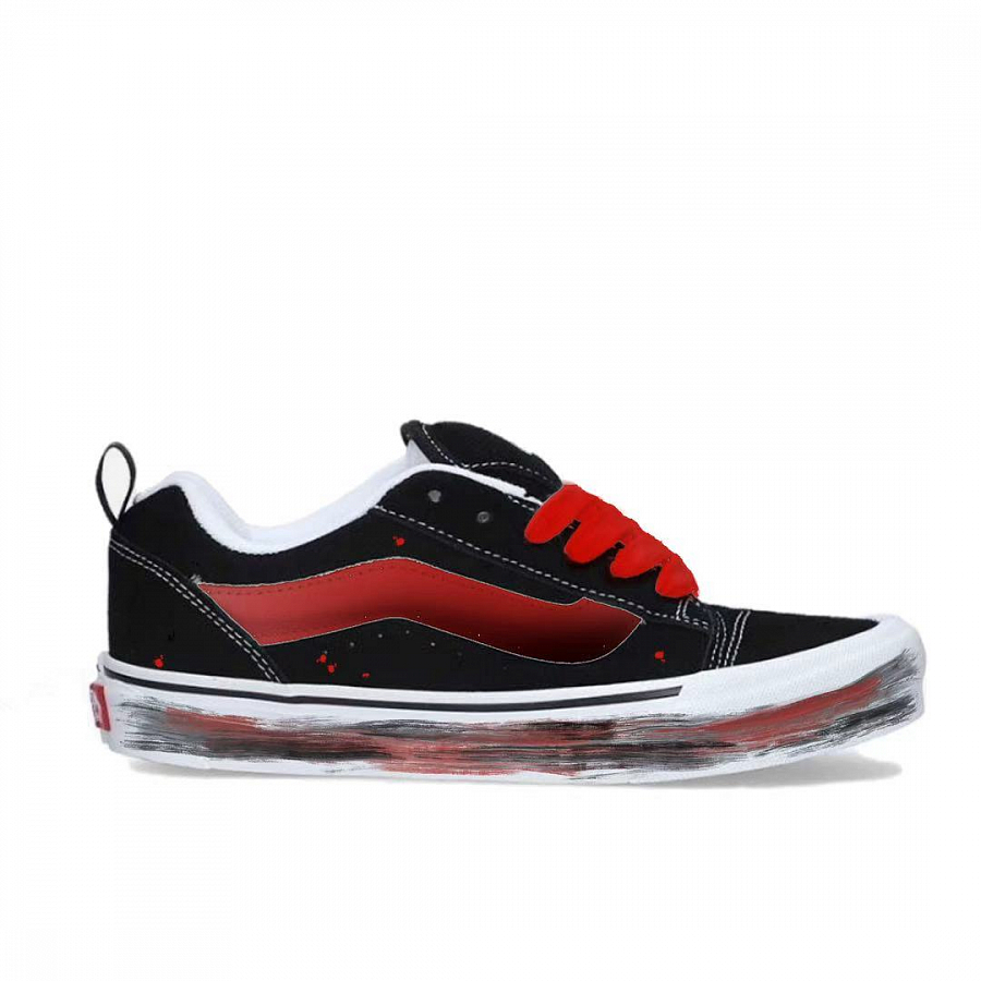 Vans Knu Skool Gothic Spider Anti Slip Wear Resistant Low Top Skateboard Shoes Unisex Black Red купить в интернет-магазине Yoocart с быстрой доставкой по России.