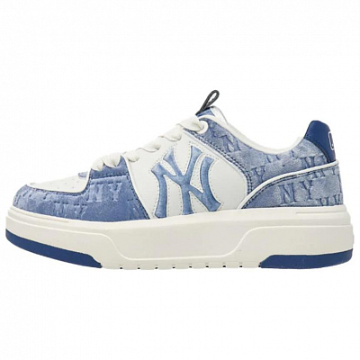 MLB Chunky Liner Anti-Slip Wear-Resistant Low-Top Skateboard Shoes Unisex Blue