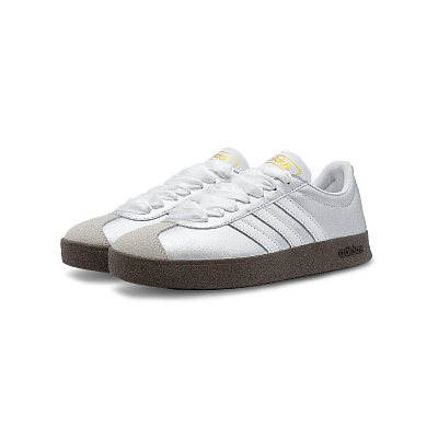 Adidas Neo VL Court 2.0 Skateboard Shoes Women's Low Top Silver/White