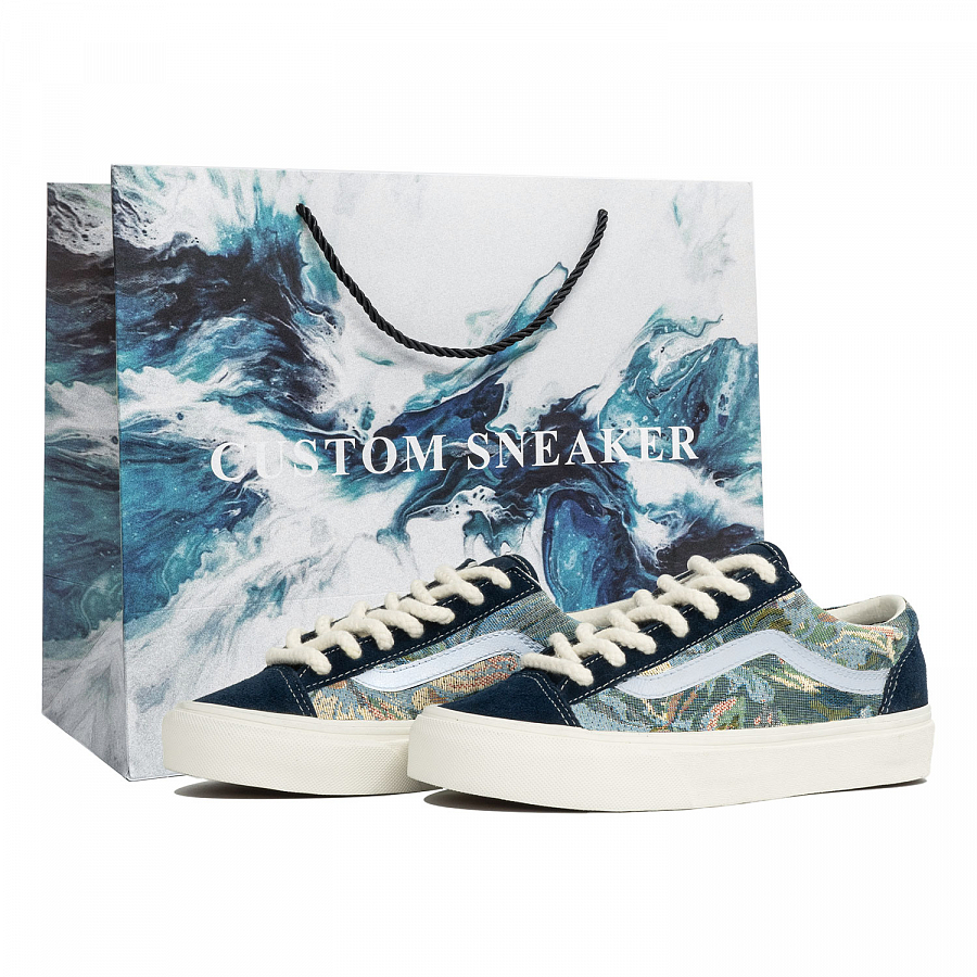 Vans Style 36 Kaleidoscope, Monet Garden, Shopping Bag Abrasion Resistant Low Top Skateboard Shoes Unisex Blue White купить в интернет-магазине Yoocart с быстрой доставкой по России.