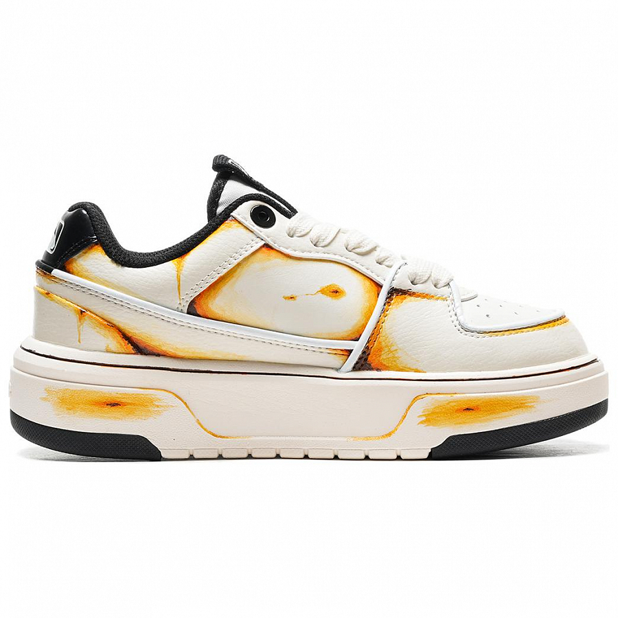 MLB Chunky Liner Melting Cheese Anti-Slip Wear-Resistant Low-Top Skateboard Shoes Unisex White