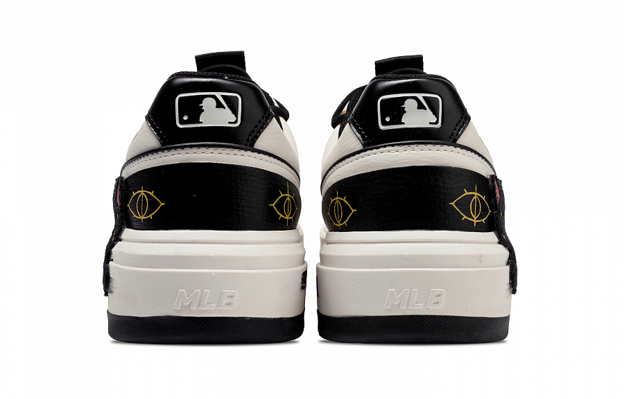 MLB Chunky Liner Anti-Slip Wear-Resistant Low-Top Skateboard Shoes Unisex Black White