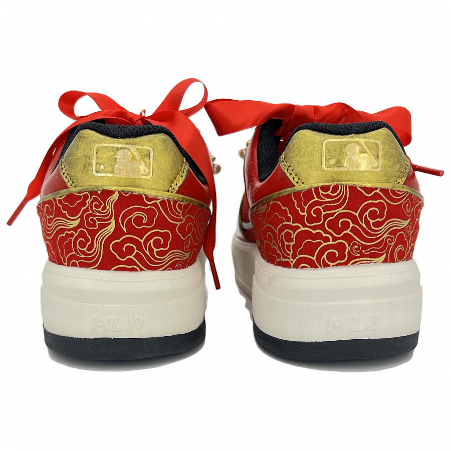 MLB Chunky Liner Anti-Slip And Wear-Resistant Height Increasing Low-Top Skateboard Shoes Unisex Red