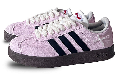 Adidas Neo VL Court Lifestyle Anti Slip Wear Resistant Low Top Skateboard Shoes Women's Pink Black