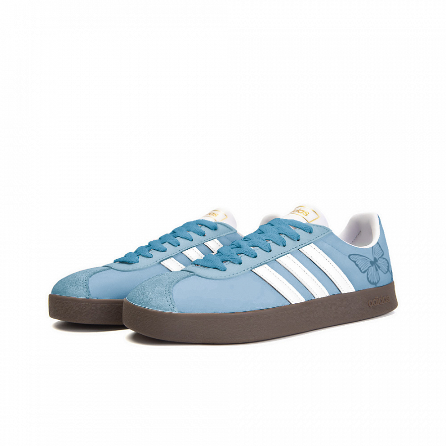 Adidas Neo VL Court 2.0 Anti-Slip Wear-Resistant Low-Top Skateboard Shoes Unisex Blue White купить в интернет-магазине Yoocart с быстрой доставкой по России.