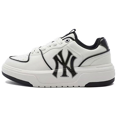 MLB Chunky Liner Abrasion-Resistant Low-Top Skateboard Shoes Unisex White Black