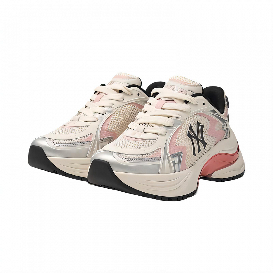 MLB Curve Runner Wear-resistant And Lightweight Low-Top Chunky Sneakers Unisex Pink