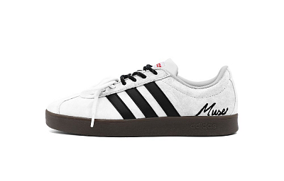 Adidas Neo VL Court 2.0 Boundary Anti Slip Wear Resistant Low Top Skateboard Shoes Unisex White