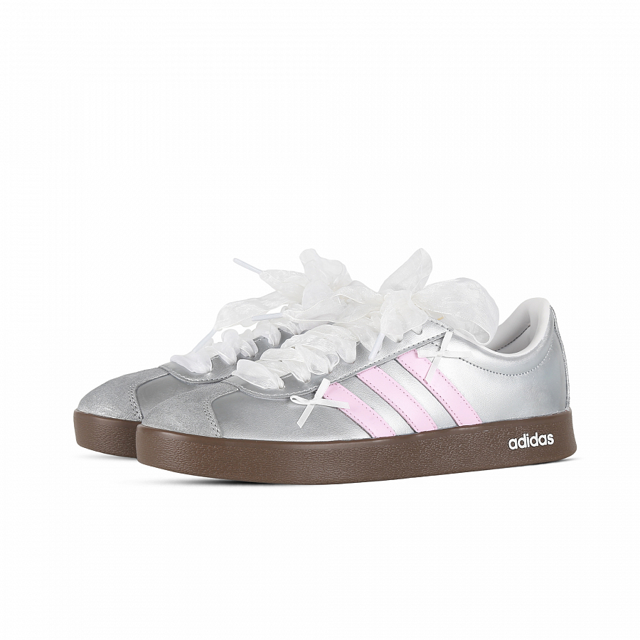Adidas Neo VL Court 2.0 Dream Ballet Anti-Slip Wear-Resistant Low-Top Skateboard Shoes Unisex Silver Pink купить в интернет-магазине Yoocart с быстрой доставкой по России.