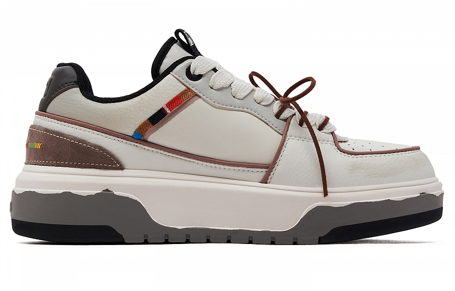 MLB New York Yankees Wear-Resistant Low-Top Skateboard Shoes Unisex Brown White Black