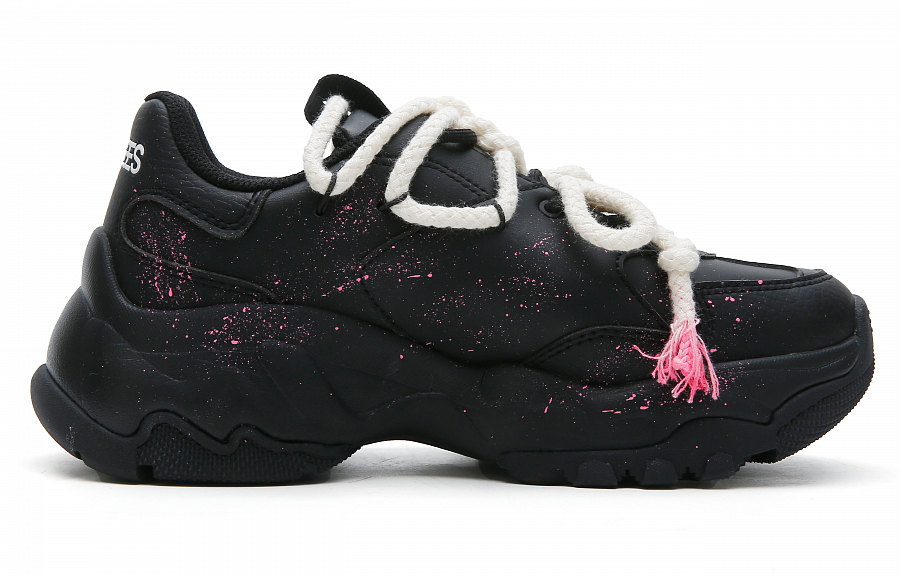 MLB Big Ball Chunky Anti-Slip Wear-Resistant Low-Top Chunky Sneakers Unisex Cherry Pink