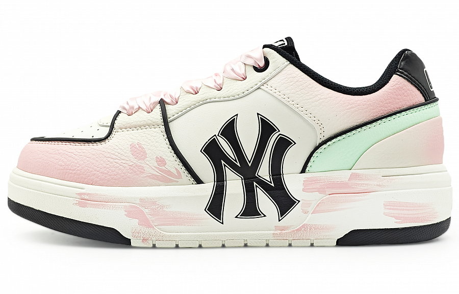 MLB Chunky Liner Abrasion Resistant Low Top Skateboard Shoes Unisex Pink Green