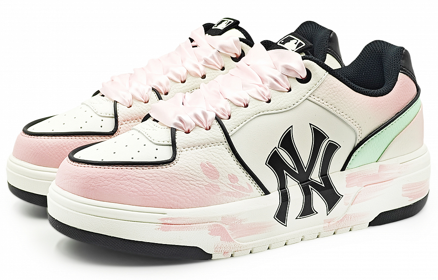 MLB Chunky Liner Abrasion Resistant Low Top Skateboard Shoes Unisex Pink Green