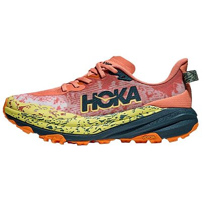 HOKA ONE ONE Speedgoat 6 Anti Slip Wear Resistant Low Top Running Shoes Women's Feldspar Orange