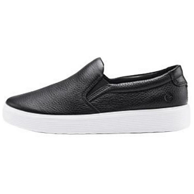 Ecco Soft Cool Slip Resistant Low Top Skateboard Shoes Women's Black