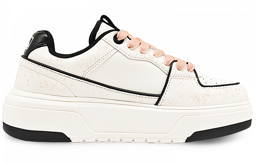 MLB Chunky Liner Abrasion Resistant Low Top Skateboard Shoes Unisex White Orange
