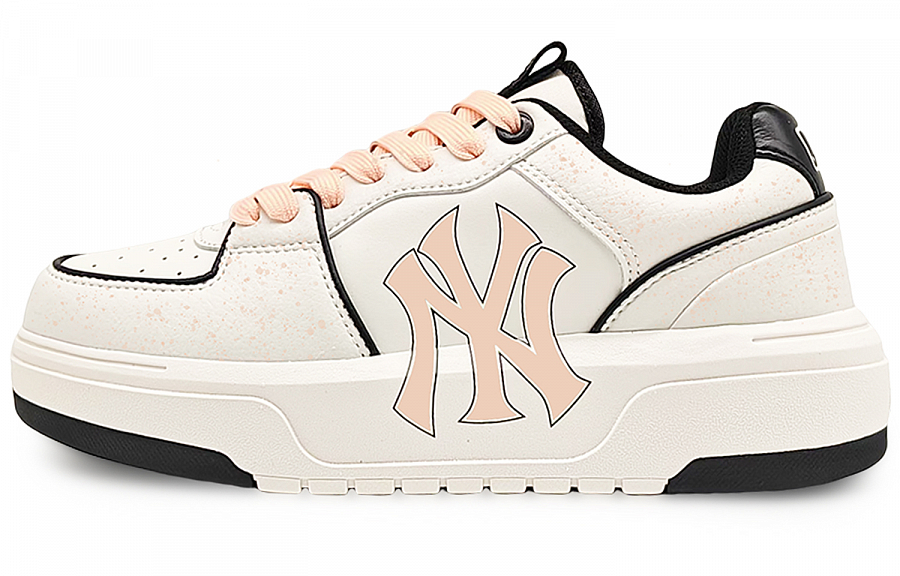 MLB Chunky Liner Abrasion Resistant Low Top Skateboard Shoes Unisex White Orange