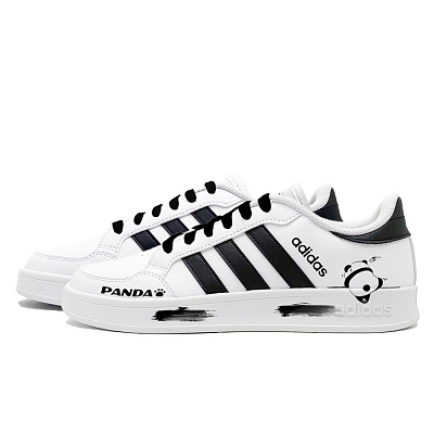 Adidas Neo Breaknet Climb The Panda Anti Slip Wear Resistant Low Top Skateboard Shoes Men's Black