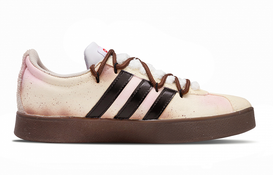 Adidas Neo VL Court Lifestyle Abrasion Resistant Low Top Skateboard Shoes Unisex Beige Pink купить в интернет-магазине Yoocart с быстрой доставкой по России.