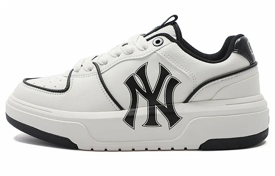 MLB Chunky Liner Abrasion Resistant Low Top Skateboard Shoes Unisex Beige Blue