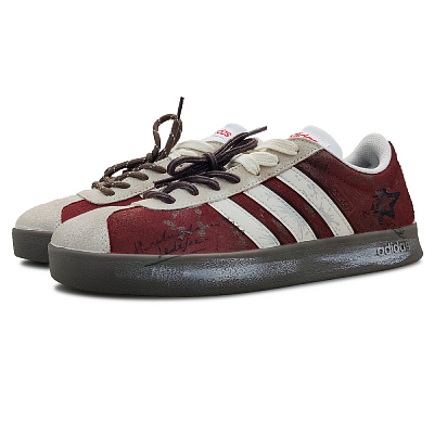 Adidas Neo VL Court 2.0 Skateboard Shoes Unisex Low-Top Red/Beige/Brown