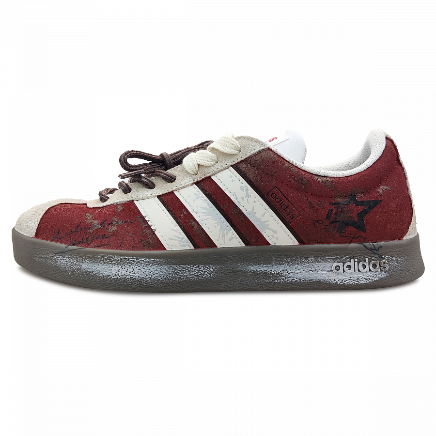 Adidas Neo VL Court 2.0 Skateboard Shoes Unisex Low-Top Red/Beige/Brown купить в интернет-магазине Yoocart с быстрой доставкой по России.