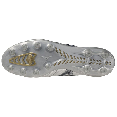 Mizuno Morelia Neo 4 Anti Slip Wear Resistant Soccer Shoes Unisex Silver