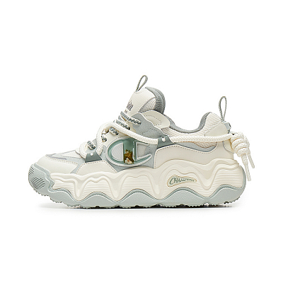 Champion Lava Cake Champ Lava Low-Top Casual Shoes Women's Milk White/Xi Yu Green