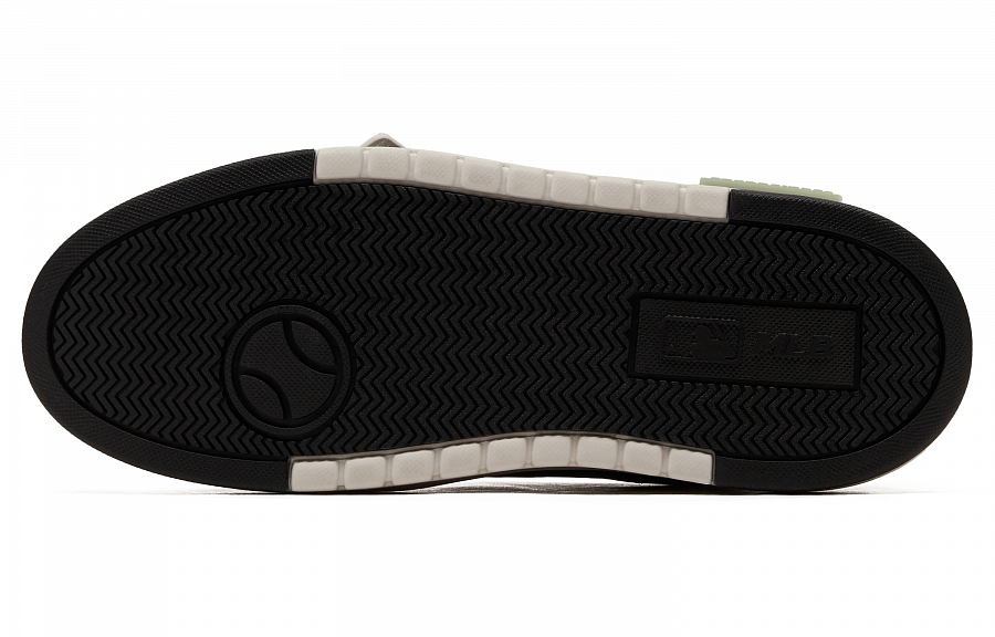 MLB Chunky Liner Anti-Slip Wear-Resistant Mid-Top Skateboard Shoes Unisex Black Silver
