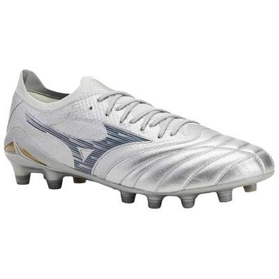 Mizuno Morelia Neo 4 Cushioned Slip Resistant Abrasion Resistant Soccer Shoes Men's Silver