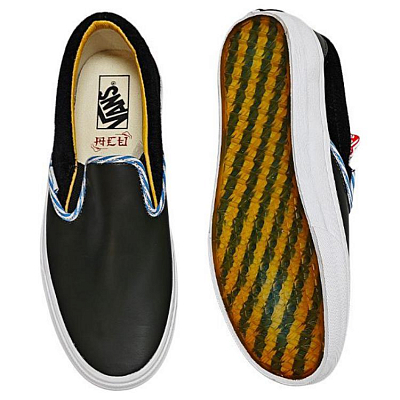ACU x Vans Anti Slip Wear Resistant Low Top Skateboard Shoes Unisex Black