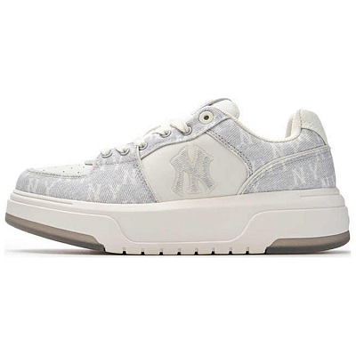 MLB New York Yankees Anti-Slip Wear-Resistant Low-Top Skateboard Shoes Unisex Gray