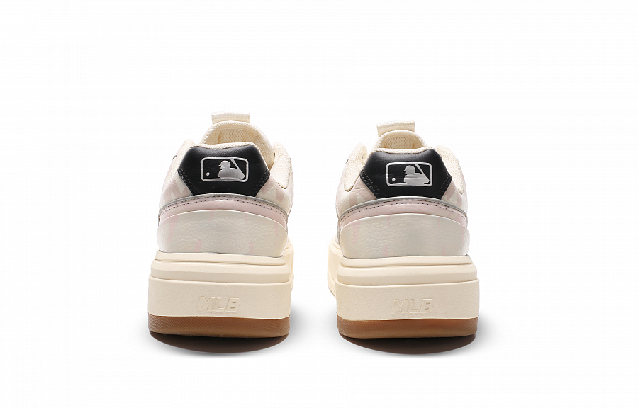 MLB Chunky Liner Abrasion-Resistant Low-Top Skateboard Shoes Unisex Pink White