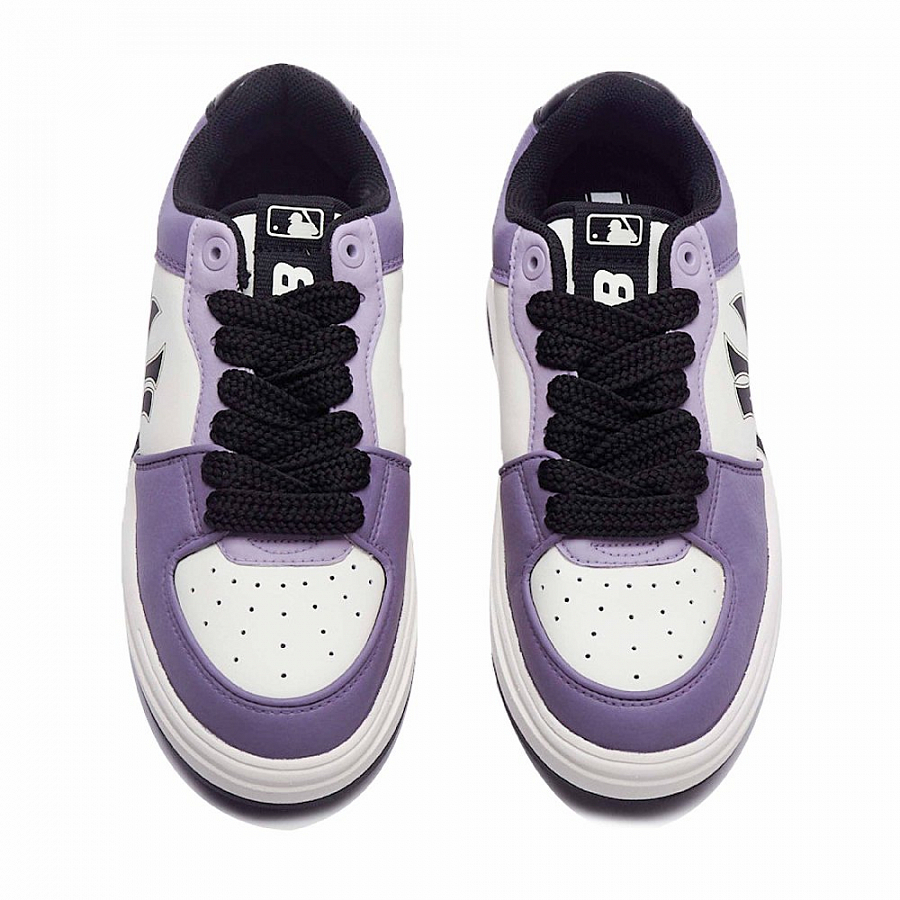 MLB Chunky Liner Skateboard Shoes Unisex Low-Top White/Purple/Black