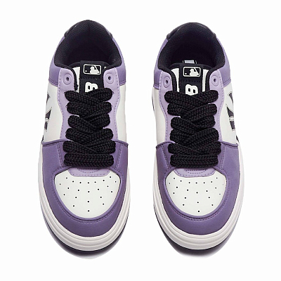 MLB Chunky Liner Skateboard Shoes Unisex Low-Top White/Purple/Black