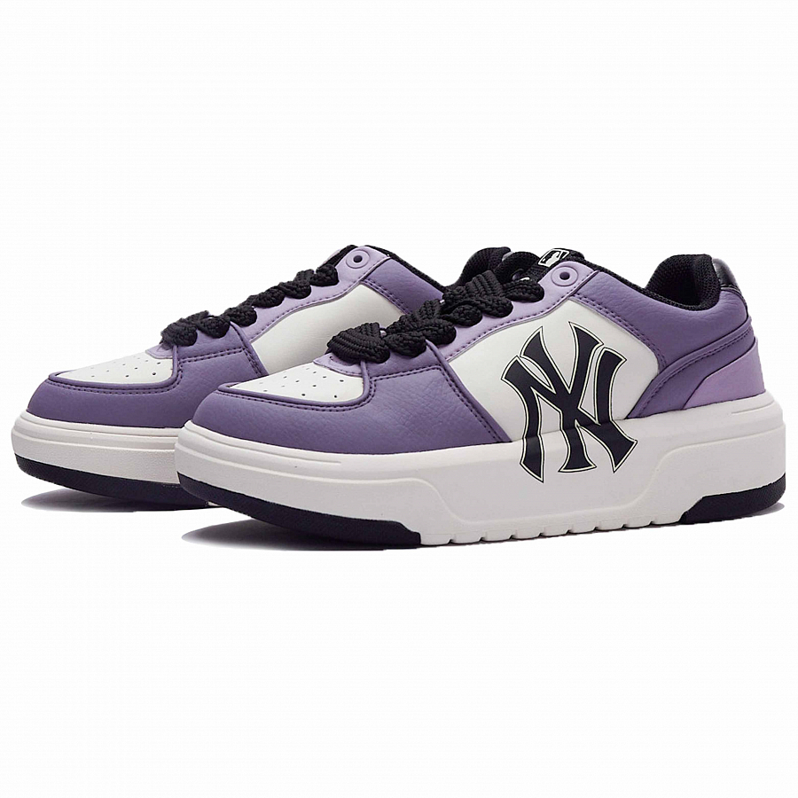 MLB Chunky Liner Skateboard Shoes Unisex Low-Top White/Purple/Black