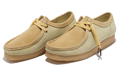 CLARKS ORIGINALS x LiNing Durable Breathable Low-Top Sports Casual Shoes Men's Green Yellow