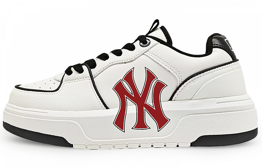 MLB Chunky Liner Abrasion Resistant Low Top Skateboard Shoes Unisex White Red