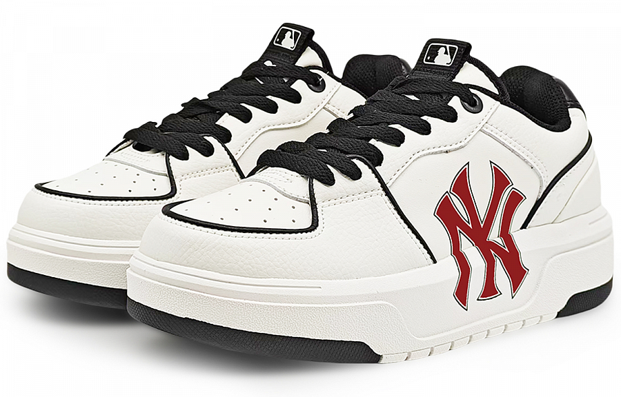 MLB Chunky Liner Abrasion Resistant Low Top Skateboard Shoes Unisex White Red