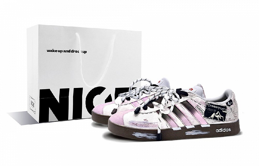 Adidas Neo VL Court Lifestyle Skateboard Shoes Unisex Low Top White/Pink купить в интернет-магазине Yoocart с быстрой доставкой по России.