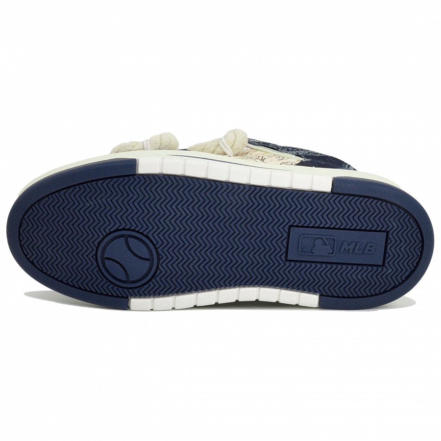 MLB Chunky Liner LTDZ Journey Box Anti-Slip Wear-Resistant Low-Top Casual Shoes Unisex Blue Beige