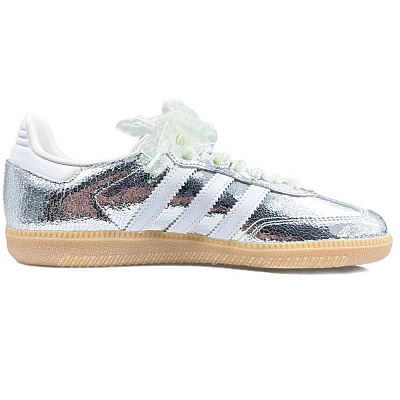 Adidas Originals SAMBA OG Low Top Skateboard Shoes Women's Silver