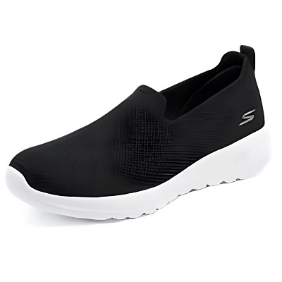 Skechers GO WALK Ma Cushioning Wear-Resistant Low-Top Casual Shoes Men's Black White