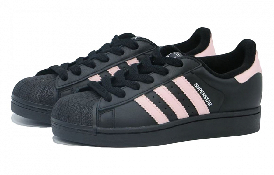 Adidas Originals Superstar 2 Anti Slip Wear Resistant Low Top Skateboard Shoes Unisex Black Pink купить в интернет-магазине Yoocart с быстрой доставкой по России.