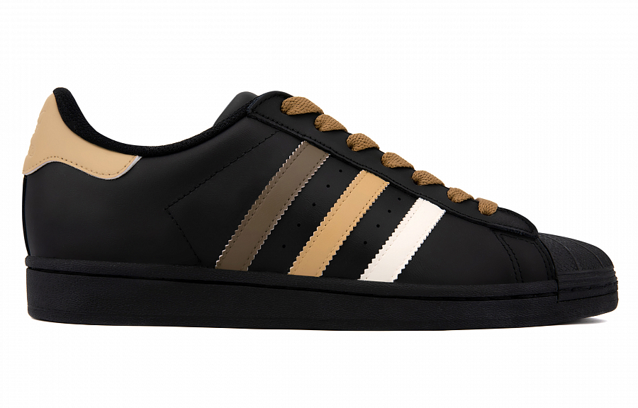 Adidas Originals SUPERSTAR Abrasion Resistant Low Top Skateboard Shoes Unisex Black Brown купить в интернет-магазине Yoocart с быстрой доставкой по России.
