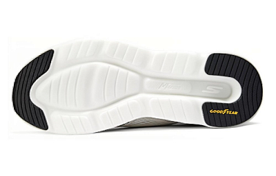 Skechers Cushioning Rebound Low-Top Casual Running Shoes Men's White Black