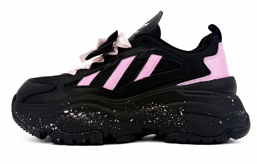Adidas Originals OZGAIA Suixin Bowknot Abrasion Resistant Low Top Casual Shoes Women's Black Pink купить в интернет-магазине Yoocart с быстрой доставкой по России.