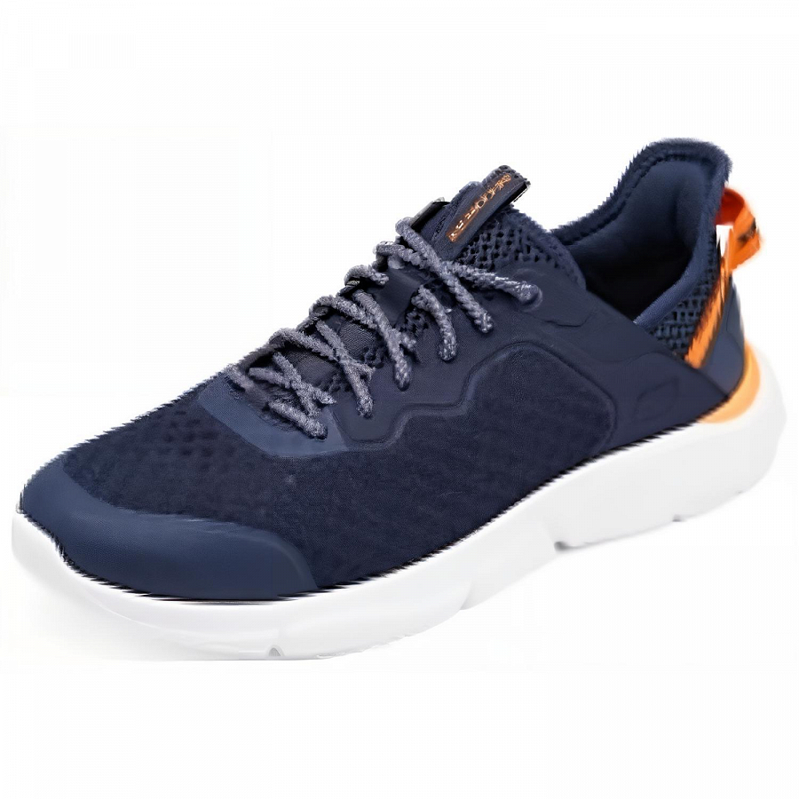 Skechers Cushioning Abrasion Resistant Breathable Low Top Casual Running Shoes Men's Blue купить в интернет-магазине Yoocart с быстрой доставкой по России.